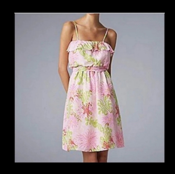 Lilly Pulitzer Darcia Silk Dress Lined Size 4 - Picture 9 of 9